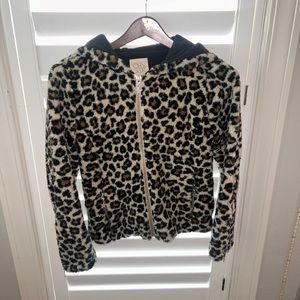 Chaser Cheetah Print Fuzzy Jacket